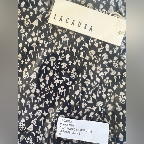 LACAUSA Playa Mini Dress - Blue Magic Mushroom - Picture 3 of 11